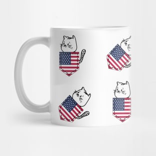 Patriotic Pocket Pussy - Cat Lover -  American Patriot Mug